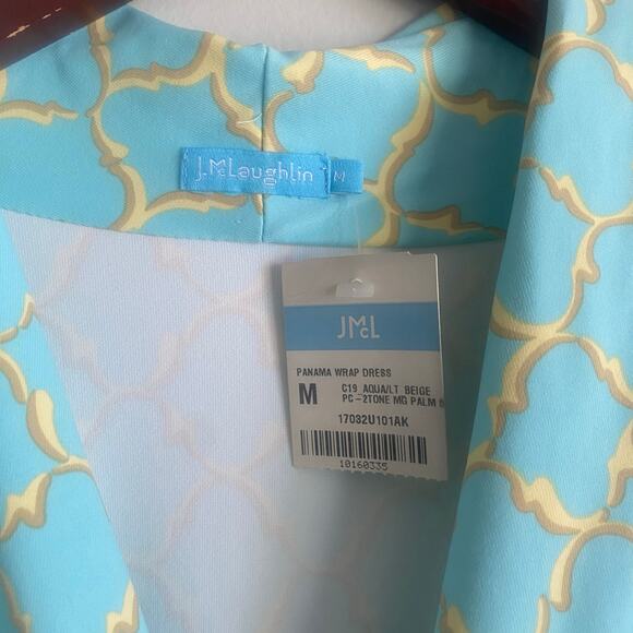NWT J. McLaughlin Panama Wrap Dress Knee Length 3/4 Sleeve Stretchy Size Medium - Picture 4 of 8